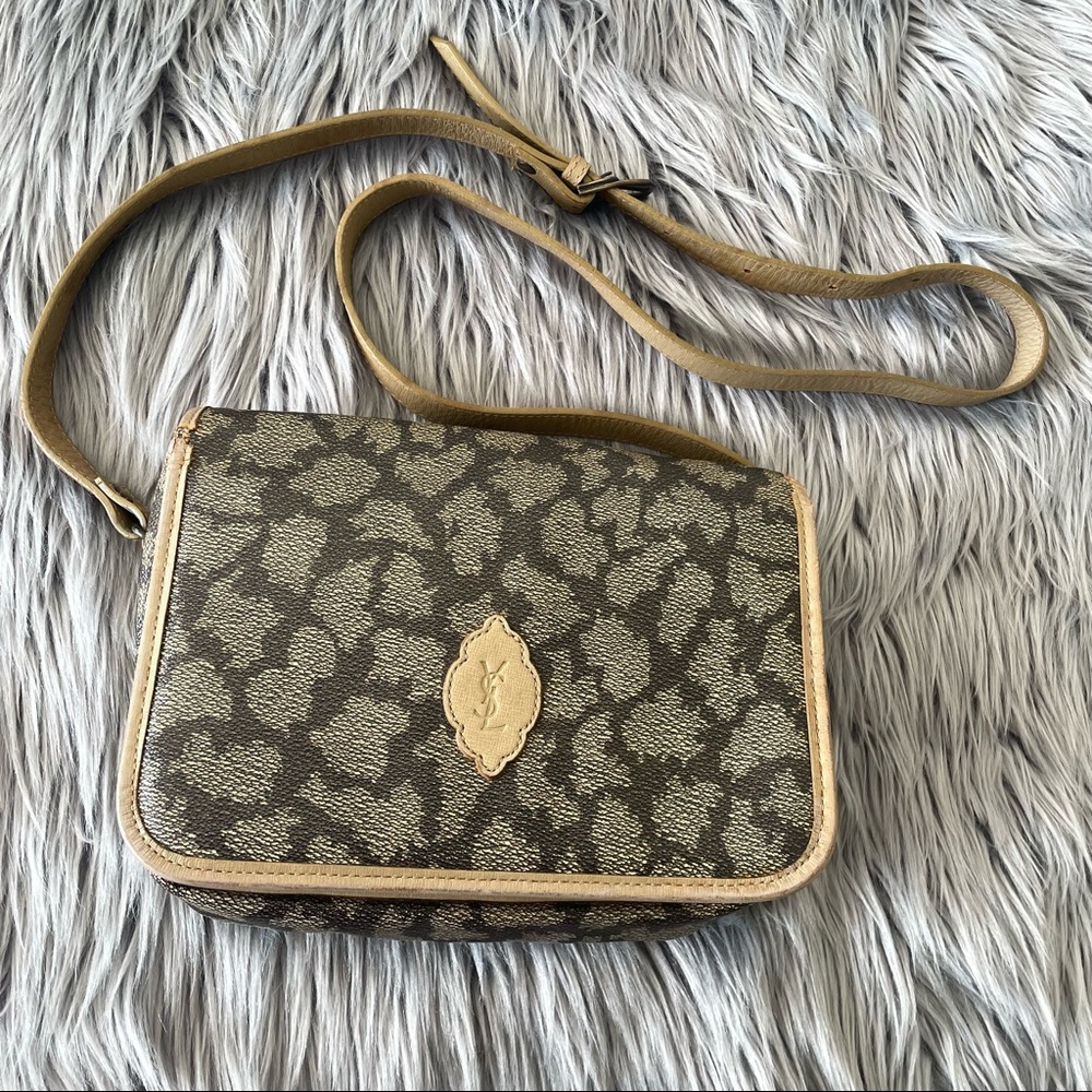 YVES SAINT LAURENT vintage giraffe spotted crossbody bag - Picture 1 of 14